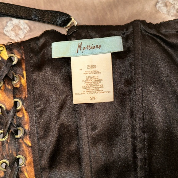 Marciano by Guess Black & Gold Matching Set-Corset (size S/P) & Skirt (size 2) - Picture 9 of 12
